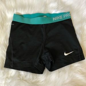 Nike Pro Spandex - Black/Turquoise